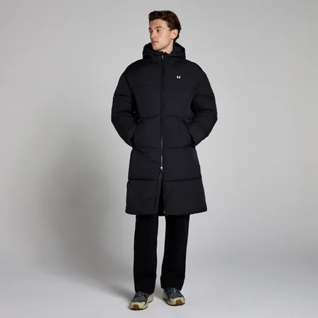 Chaqueta larga acolchada para hombre de MP - Negro