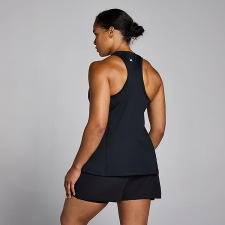 Camiseta sin mangas con espalda nadadora para mujer de PM - Negro