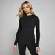 Camiseta ajustada de manga larga Tempo Good para mujer de MP - Negro