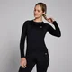 Camiseta de manga larga sin costuras Shape para mujer de MP - Negro