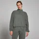 Forro polar con cremallera 1/4 y cuello chimenea para mujer de MP - Verde grisáceo oscuro