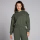 Sudadera corta con capucha y estampado gráfico Tempo para mujer de MP - Verde aceituna oscuro
