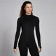 Chaqueta de punto de gofre sin costuras con cremallera integral Lifestyle para mujer de MP - Negro