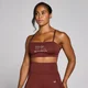 Sujetador deportivo de entrenamiento con estampado gráfico Origin para mujer de MP - Rojo quemado