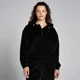 Sudadera de pana con capucha y cremallera de 1/4 Lifestyle para mujer de MP - Negro