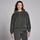 Sudadera de pana con capucha y cremallera de 1/4 Lifestyle para mujer de MP - Verde grisáceo oscuro