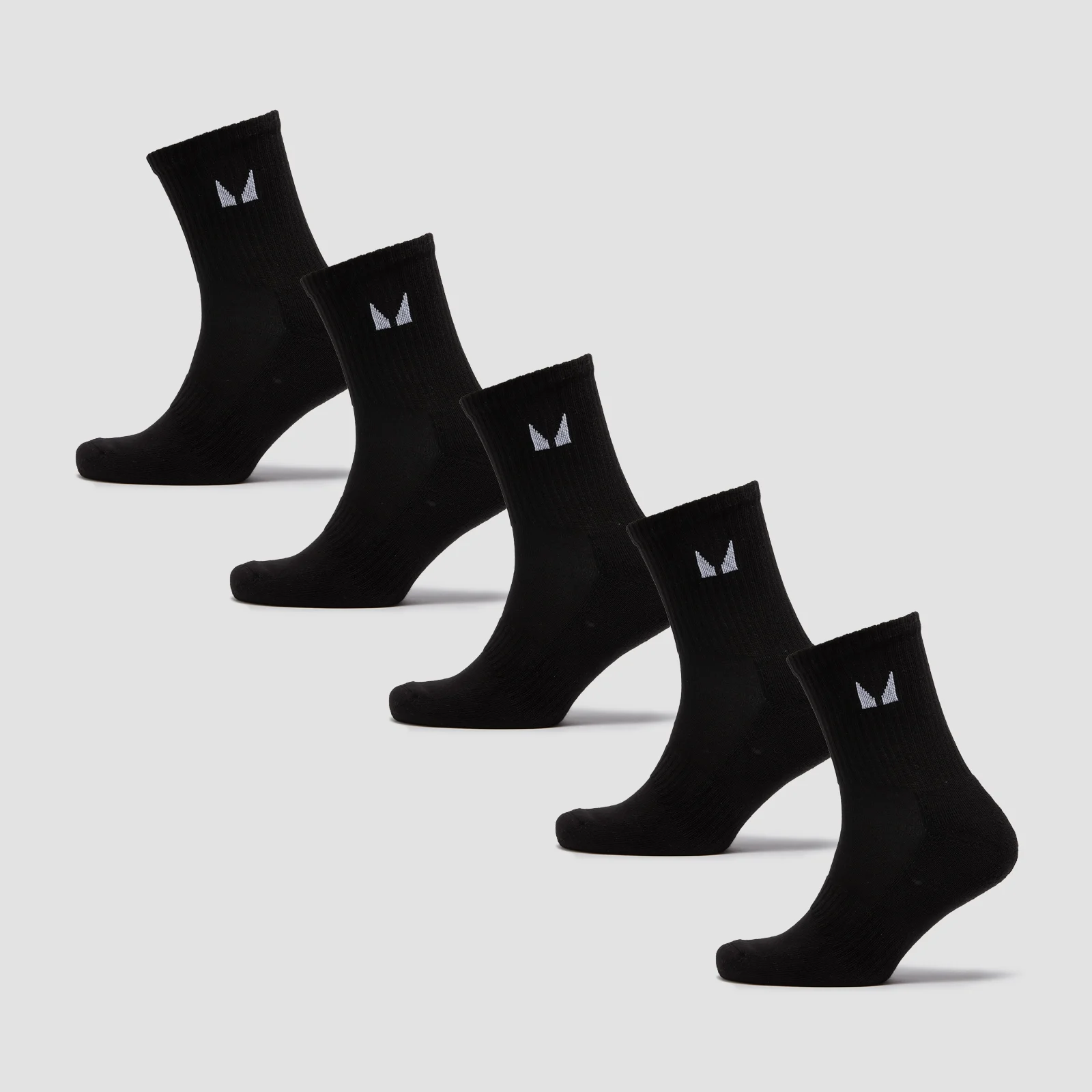 MP Unisex Crew Socks (5 Pack) - Black - UK 9-11 Imagen 1