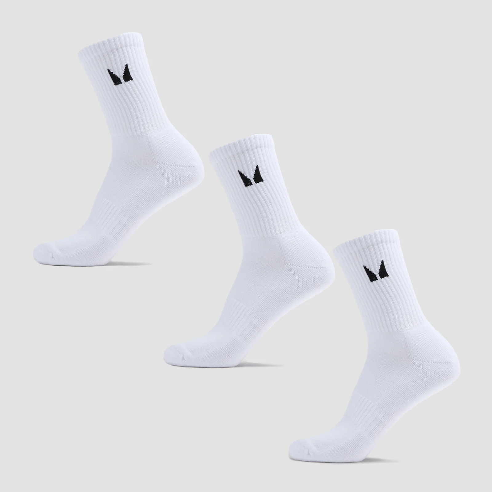 MP Unisex Crew Socks (3 Pack) - White - UK 9-11 Imagen 1