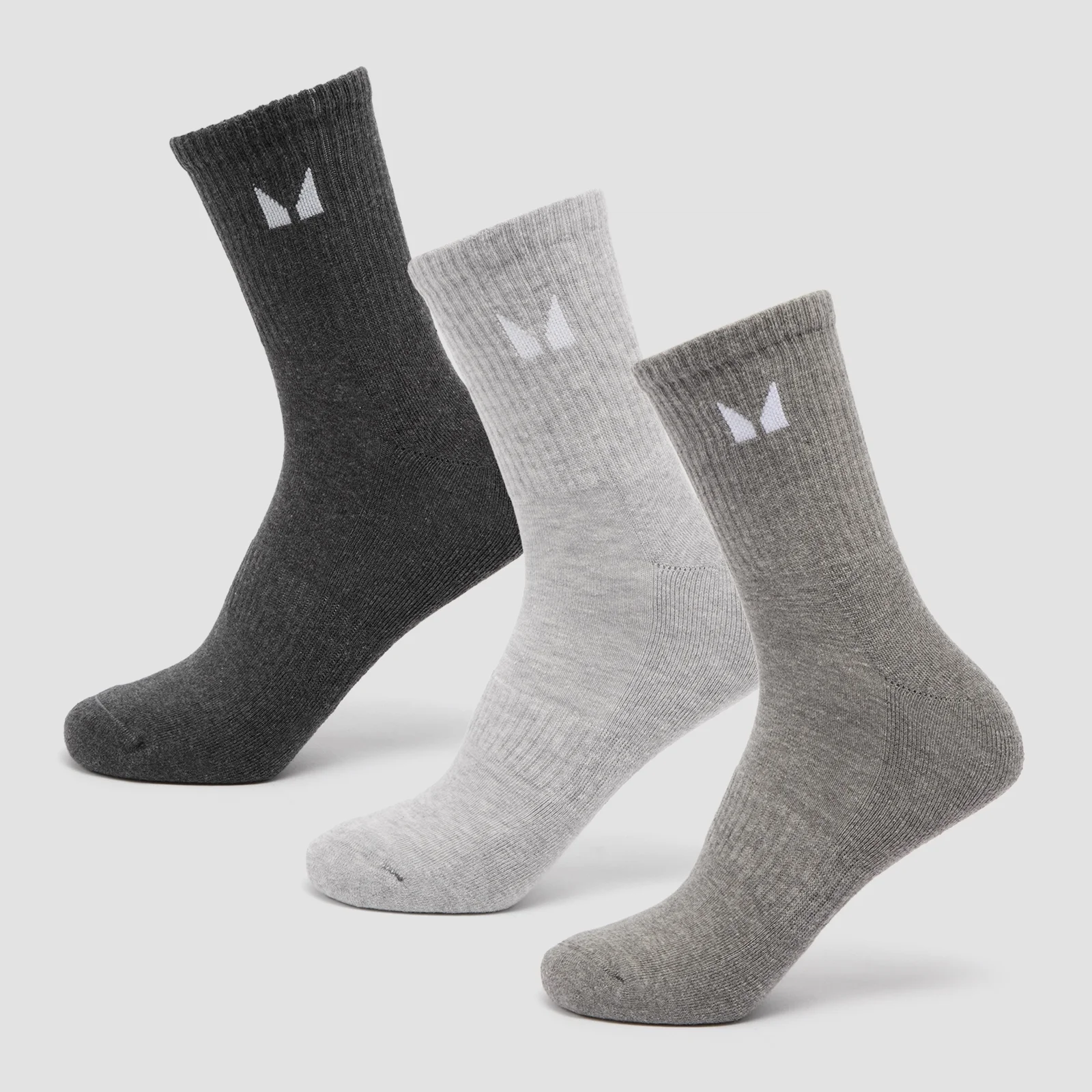MP Unisex Crew Socks (3 Pack) - Grey - UK 2-5 Imagen 1