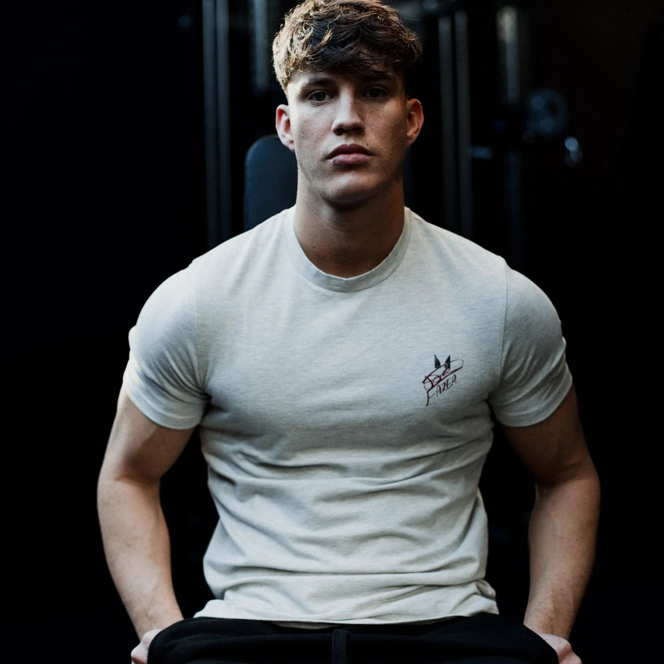 MP Men's Joe Fazer Muscle Fit Graphic T-Shirt - Grey Marl - S Imagen 1