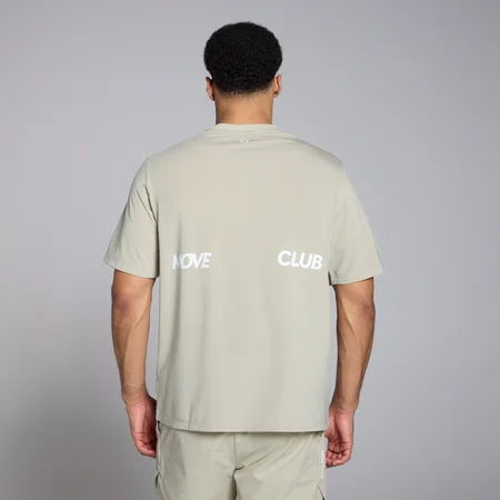 Camiseta extragrande con estampado gráfico Tempo para hombre de MP - Gris sal