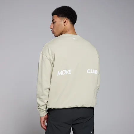 Sudadera extragrande con estampado gráfico Tempo para hombre de MP - Gris sal