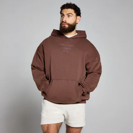 Sudadera con capucha lavada con estampado gráfico Origin de MP - Cobrizo