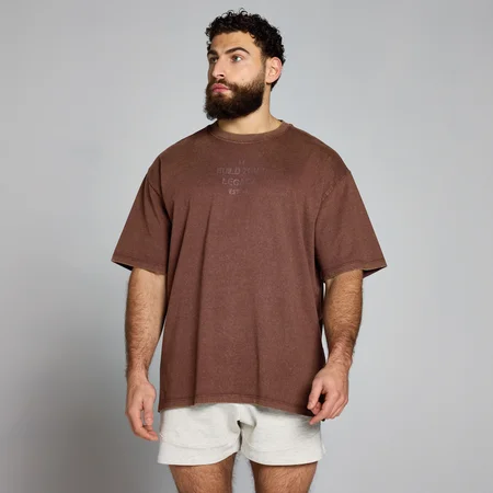Camiseta lavada con estampado gráfico Origin de MP - Cobrizo