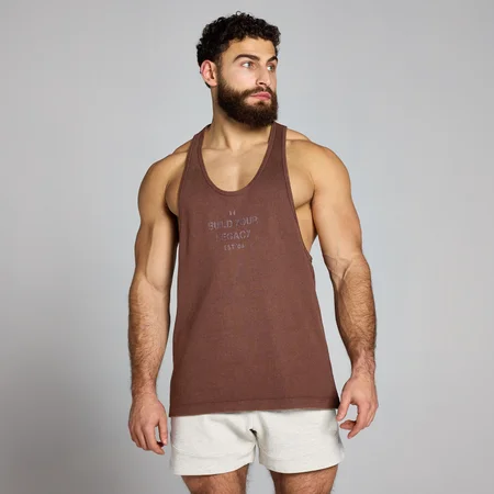 Camiseta de tirantes lavada con estampado gráfico Origin para hombre de MP - Cobrizo