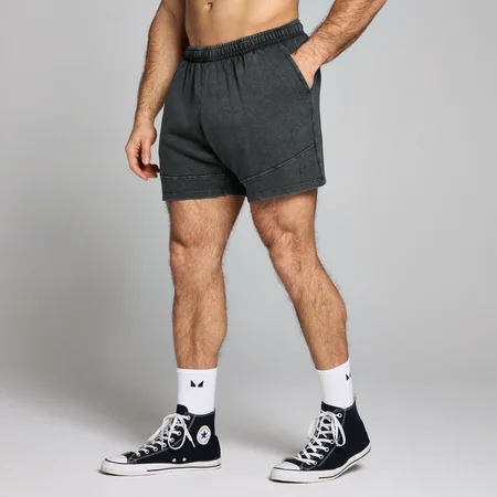 Pantalón corto deportivo lavado con estampado gráfico Origin para hombre de MP - Negro lavado