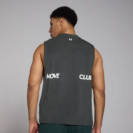 Camiseta de tirantes extragrande con estampado gráfico Tempo para hombre de MP - Negro lavado