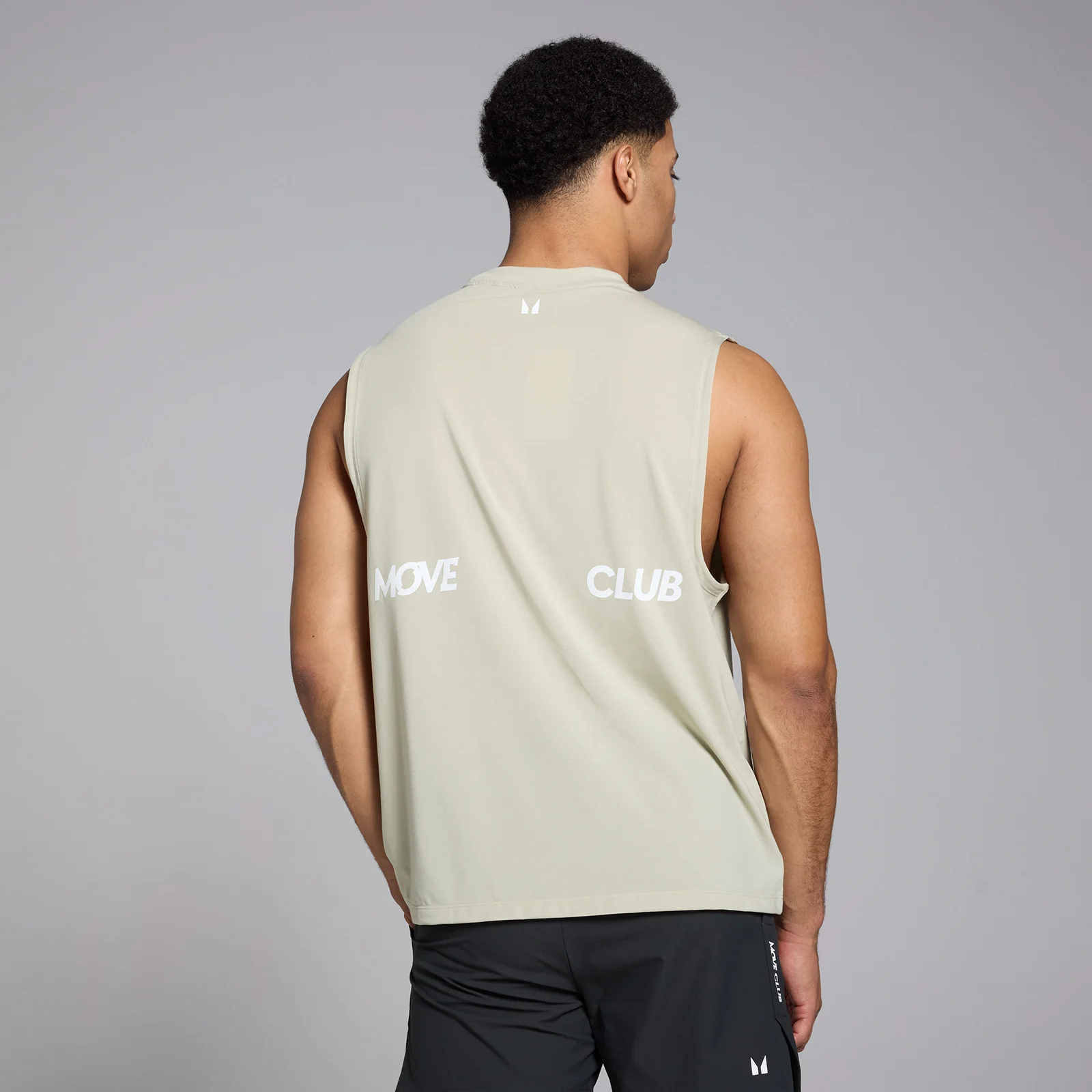 Camiseta de tirantes extragrande con estampado gráfico Tempo para hombre de MP - Gris sal - XS Imagen 1