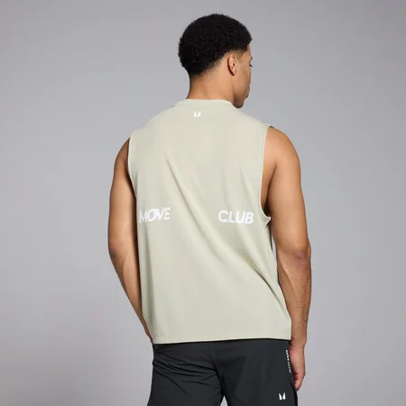 Camiseta de tirantes extragrande con estampado gráfico Tempo para hombre de MP - Gris sal