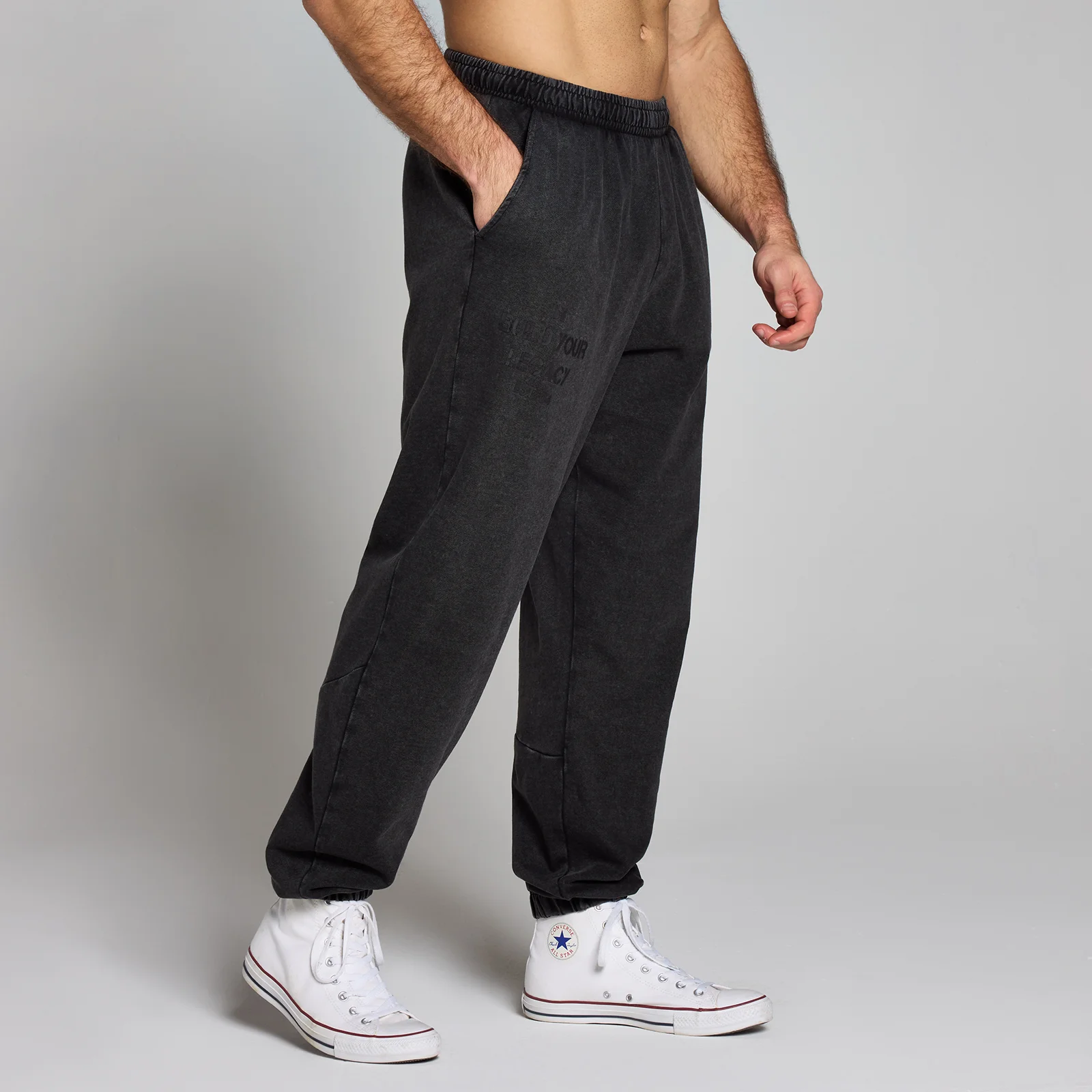 Pantalón deportivo lavado con estampado gráfico Origin para hombre de MP - Negro lavado - XS Imagen 1