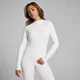 Camiseta transparente con cuello chimenea Lifestyle para mujer de MP - Algodón natural