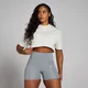 Camiseta supercorta con estampado gráfico Origin para mujer de MP - Gris jaspeado