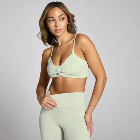 Sujetador deportivo trenzado en la parte delantera Lifestyle para mujer de MP - Verde mineral