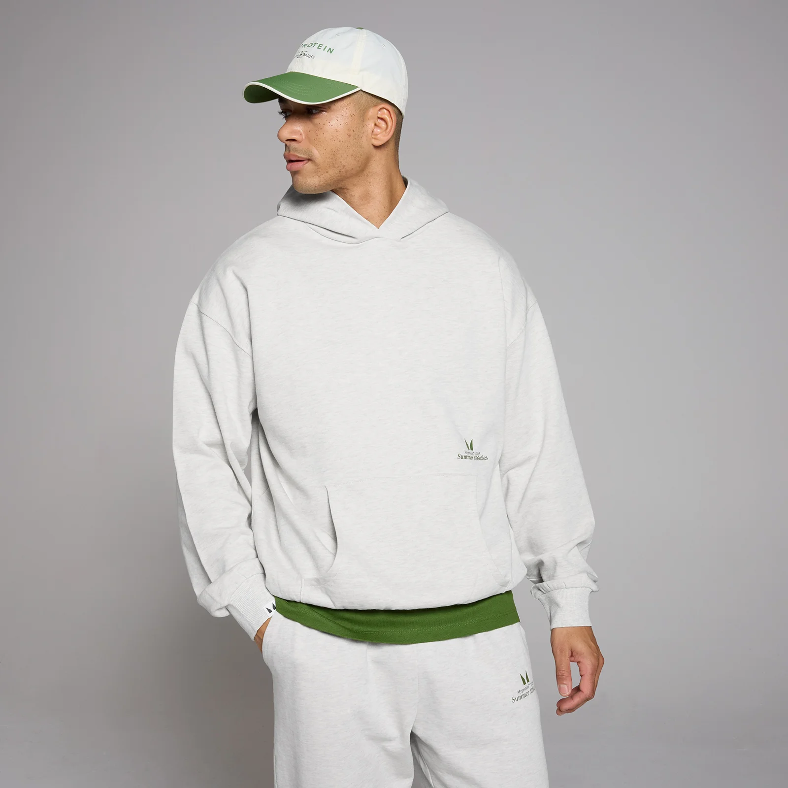 Sudadera extragrande con capucha Lifestyle de MP - Gris jaspeado - S-M Imagen 1