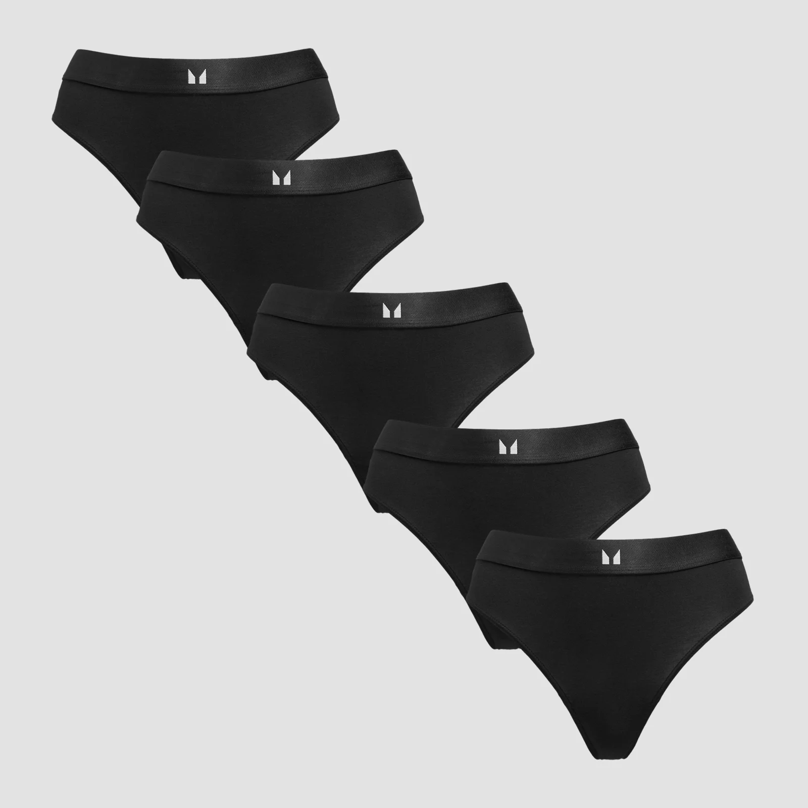 MP Women's Mid Rise Thong (5 Pack) - Black - L Imagen 1