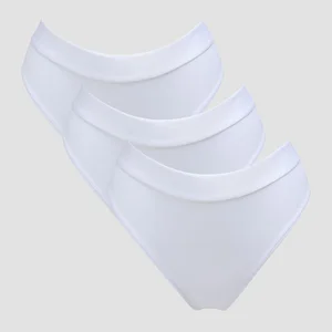 Braguita de bikini de talle medio para mujer de MP (paquete de 3) - Blanco - Size L