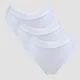 Braguita de bikini de talle medio para mujer de MP (paquete de 3) - Blanco