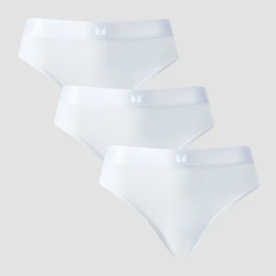 Braguita de bikini de talle medio para mujer de MP (paquete de 3) - Blanco - L Imagen 6