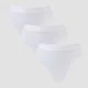 Tanga de talle medio para mujer de MP (paquete de 3) - Blanco