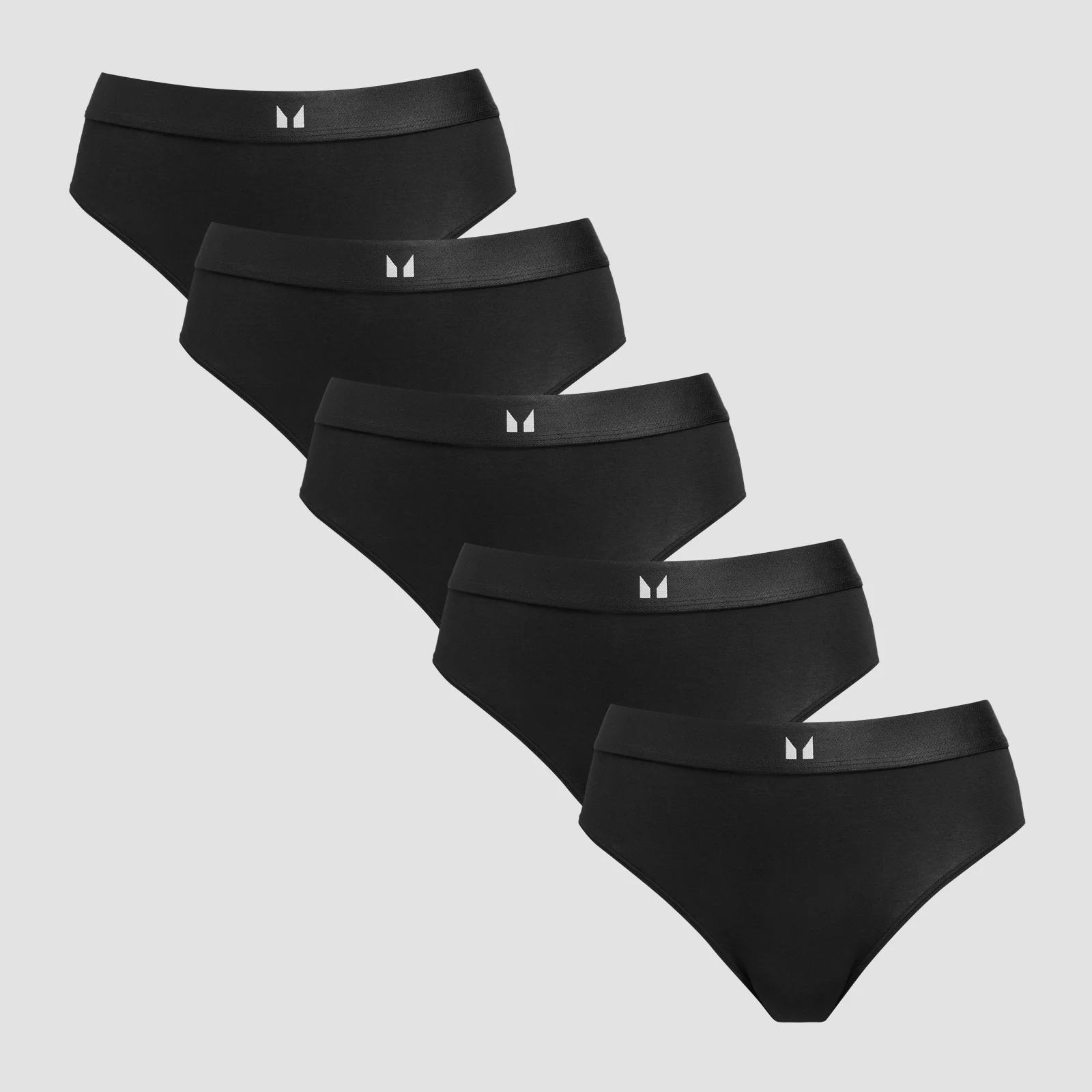 MP Women's Mid Rise Bikini Brief (5 Pack) - Black - XS Imagen 1