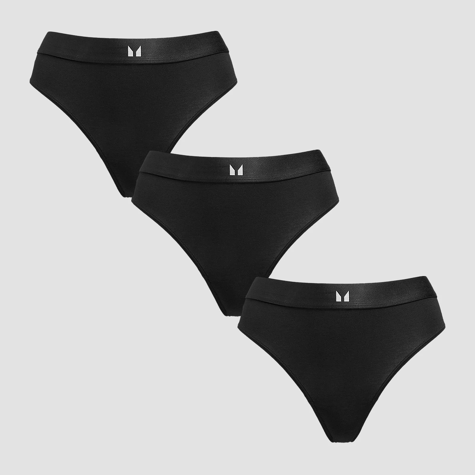 MP Women's Mid Rise Thong (3 Pack) - Black - M Imagen 1