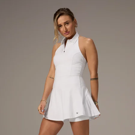 Vestido de tenis con cuello de MP x Tatiana - Blanco
