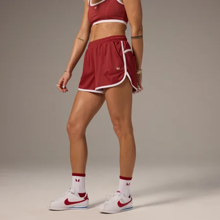 Pantalón corto de entrenamiento con cordón en contraste de MP x Tatiana - Óxido lavado