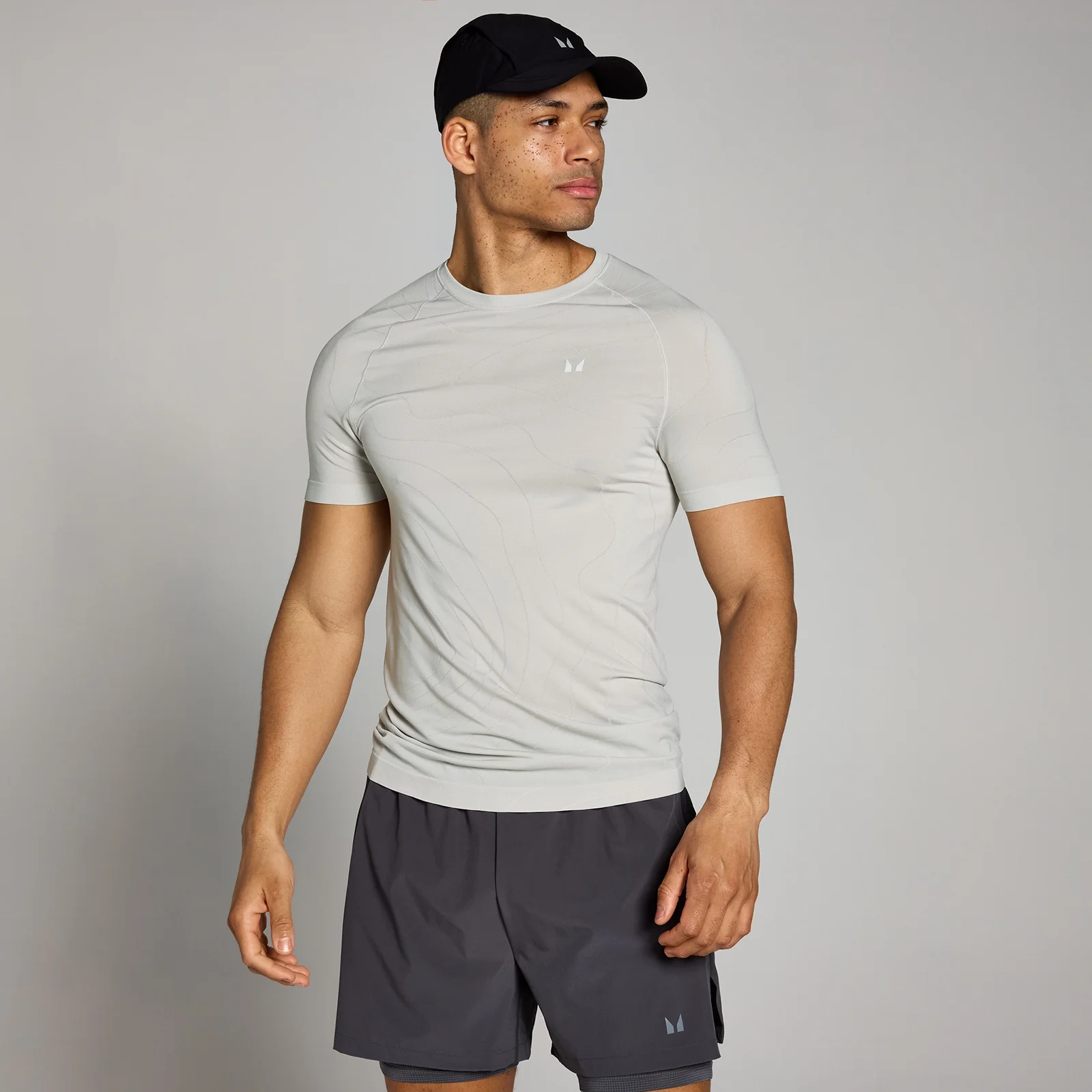 Camiseta sin costuras de corte muscular Velocity para hombre de MP - Gris cromo - M Imagen 1