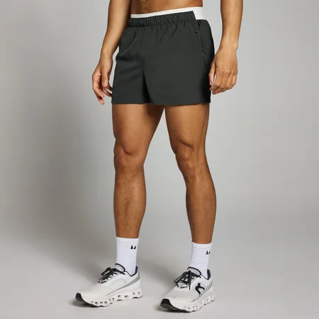 Pantalón corto de entrenamiento tejido con tiro de 8 cm Tempo para hombre de MP - Negro lavado