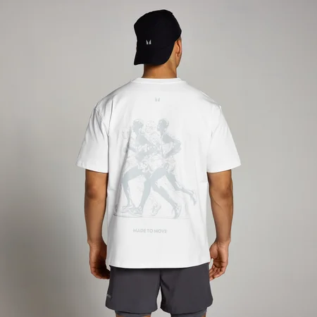 Camiseta para correr con estampado gráfico Velocity Ultra de MP - Blanco