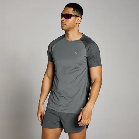 Camiseta de rejilla Velocity para hombre de MP - Gris oscuro