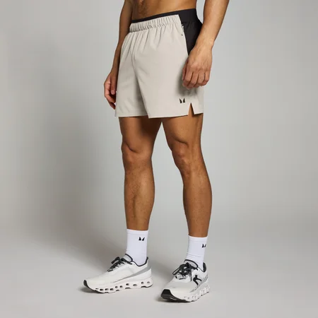 Pantalón corto de entrenamiento tejido con tiro de 13 cm Tempo para hombre de MP - Gris paloma