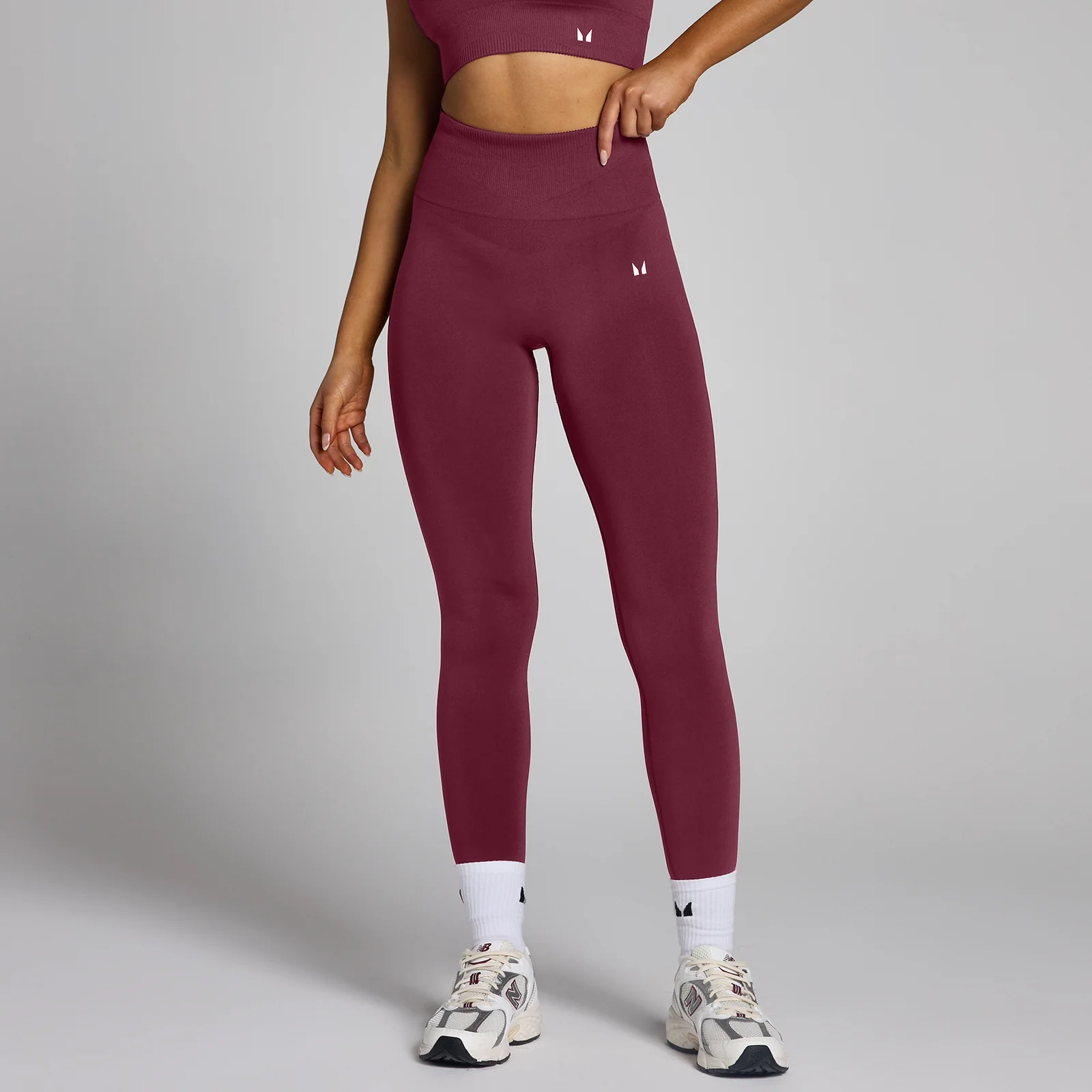 Mallas sin costuras Tempo para mujer de MP - Vino tinto - L Imagen 1