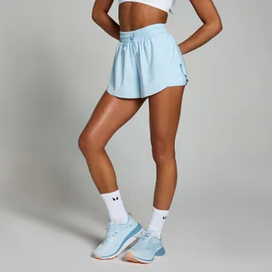 Pantalón corto de tejido vaporoso 2 en 1 Tempo para mujer de MP - Azul bebé - Size XXL