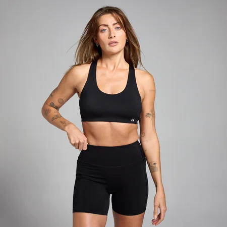 Sujetador de espalda cruzada ajustable Active para mujer de MP - Negro