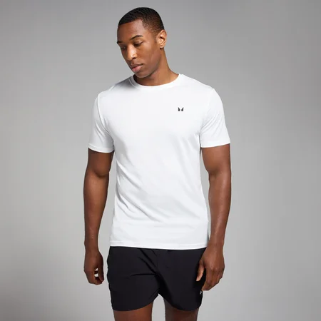 Camiseta de entrenamiento con diseño de cuadrícula Active para hombre de MP - Blanco