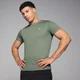 Camiseta de entrenamiento con diseño de cuadrícula para hombre de MP - Caqui claro