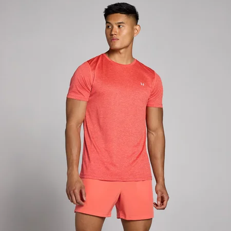 Camiseta jaspeada Tempo para hombre de MP - Rojo coral