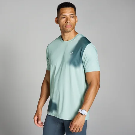 Camiseta de rejilla con estampado gráfico Velocity para hombre de MP - Neblina grisáceo