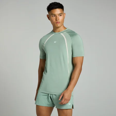 Camiseta con panel Tempo para hombre de MP - Verde pálido